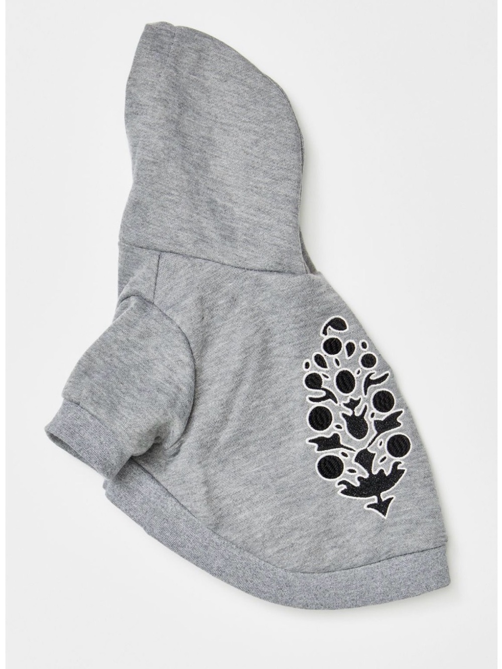 Free People Grey Pet Hoodie with Black Graphic Detail